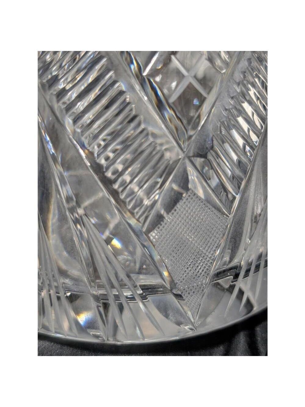 Cut Lead Crystal Glass Decanter with Stopper Excellent Condition 16.5" Tall - Picture 3 of 9